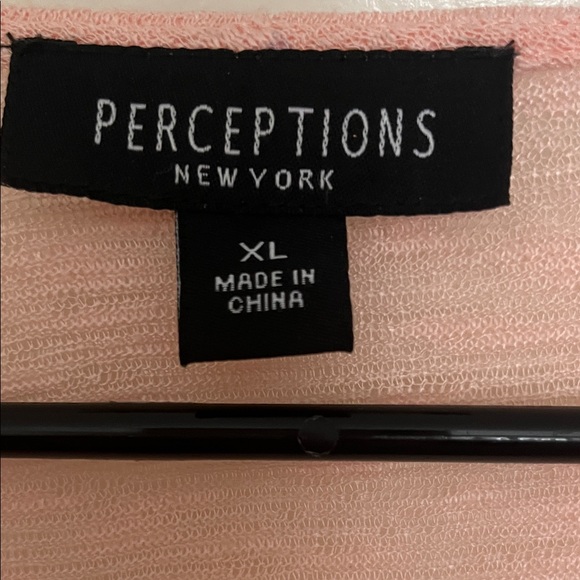 Perceptions New York Women's Light Coral Draped Shrug Size XL - Picture 2 of 6